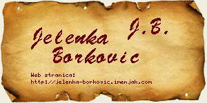 Jelenka Borković vizit kartica